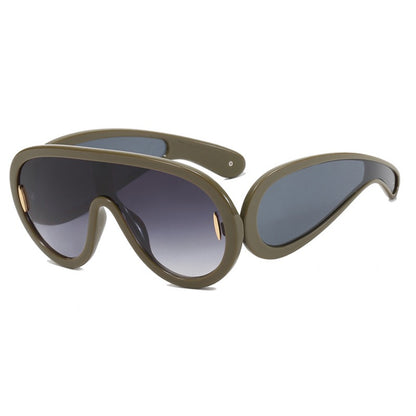 Large Frame One-Piece Sunglasses