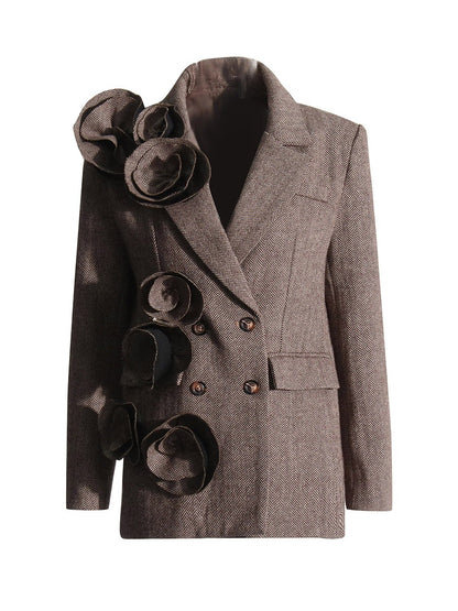 Temperament Retro Style Double Breasted Suit Jacket