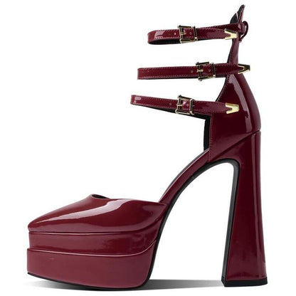 Ultra-High Heel Shallow Mouth Mary Jane Heels