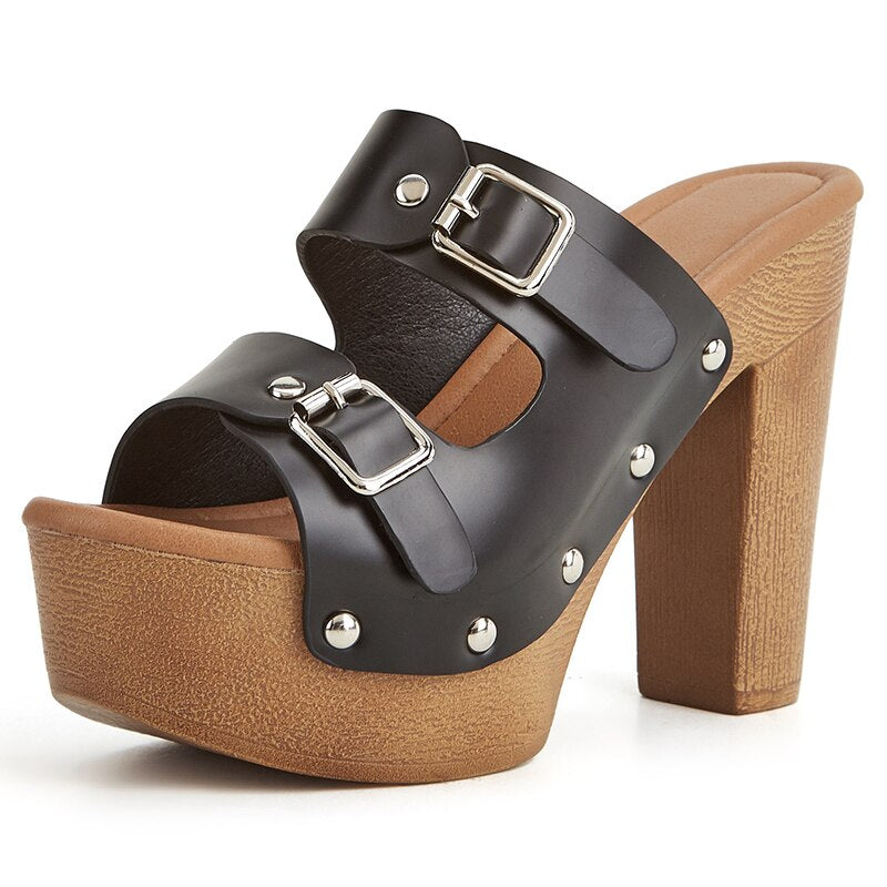 Rivet Punk Gothic Platform Sandals