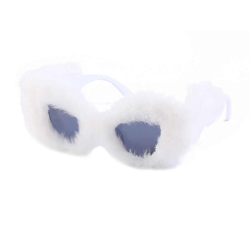 Plush Cat Eye Winter Sunglasses