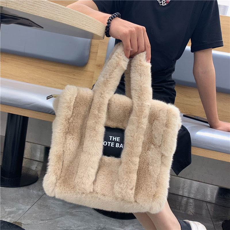 Wool Like Plush Tote Bag