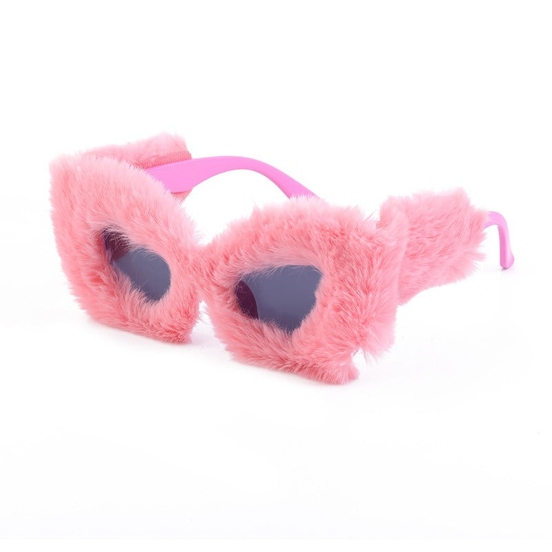 Plush Cat Eye Winter Sunglasses