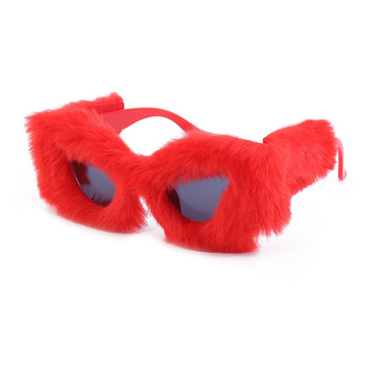 Plush Cat Eye Winter Sunglasses