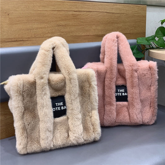 Wool Like Plush Tote Bag