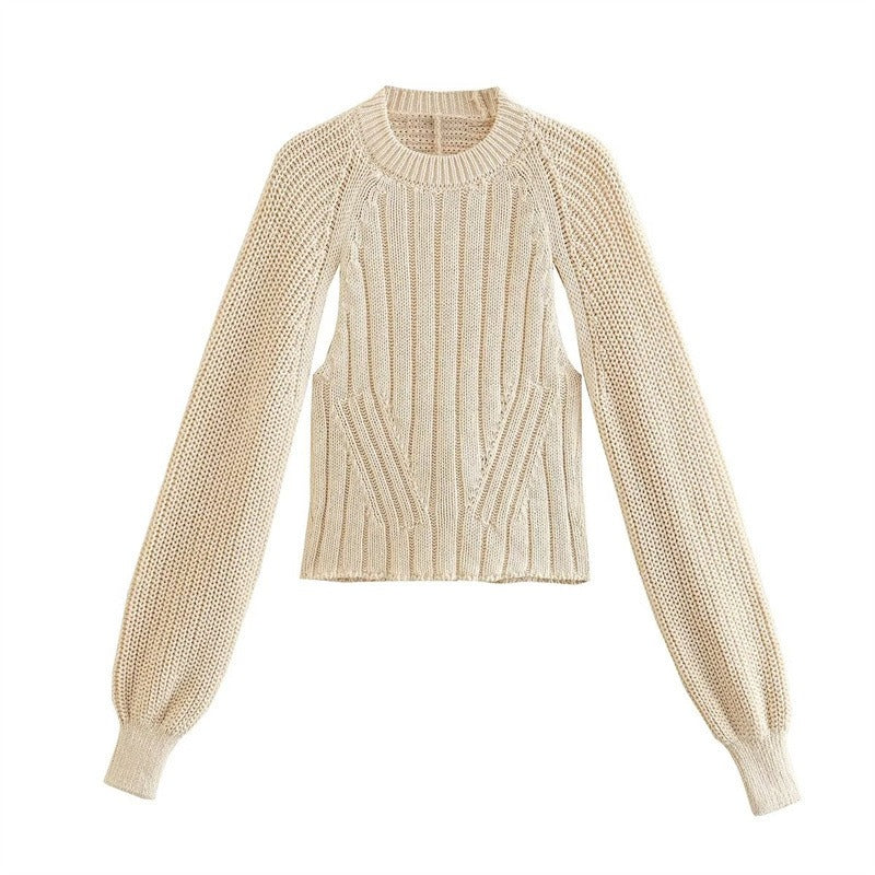 Long Sleeve Threaded Sweater