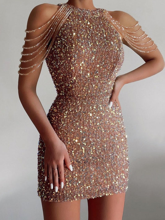 Halter Sequin Dress