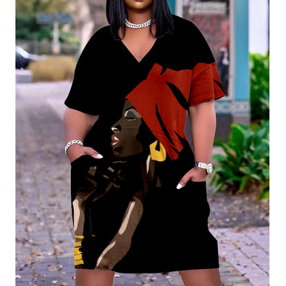 Black Girl Magic Casual Pullover Dress