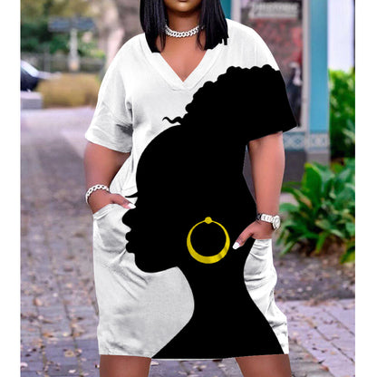 Black Girl Magic 2 Casual Pullover Dress