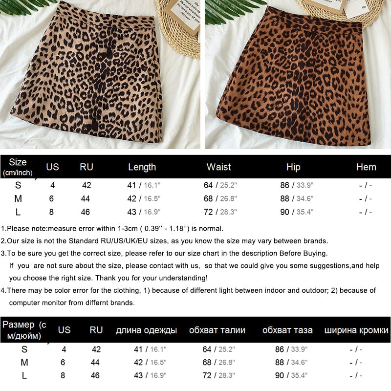 Sexy Leopard Mini Skirt