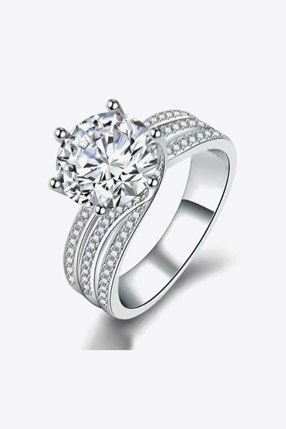3 Carat Moissanite Three-Layer Ring: Elegance Redefined