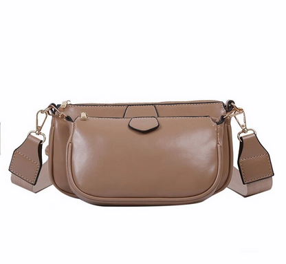 3 Pieces Solid Color Multipurpose Crossbody Bag: Elegance Meets Functionality