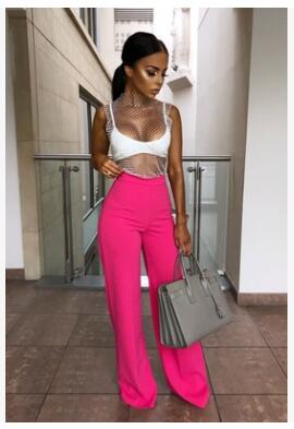 High Waist Wide Leg Pants