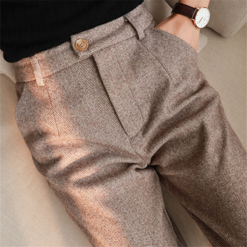 Herringbone Woolen Pants