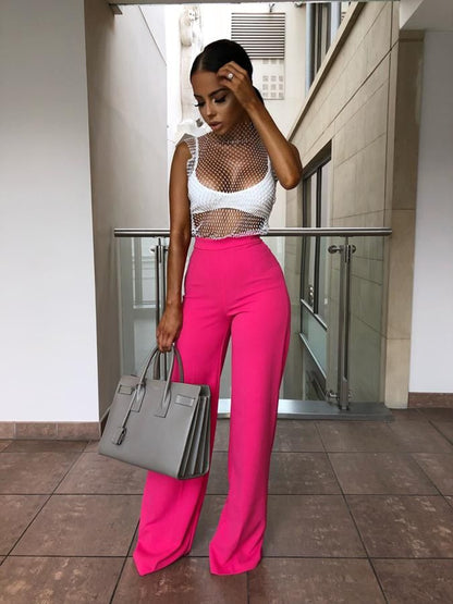 High Waist Wide Leg Pants