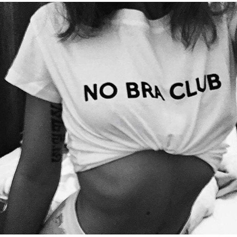 No Bra Club T Shirt – The BAye Hive Boutique