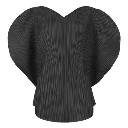 Heart-shaped Design V Collar Batwing Sleeve Tops