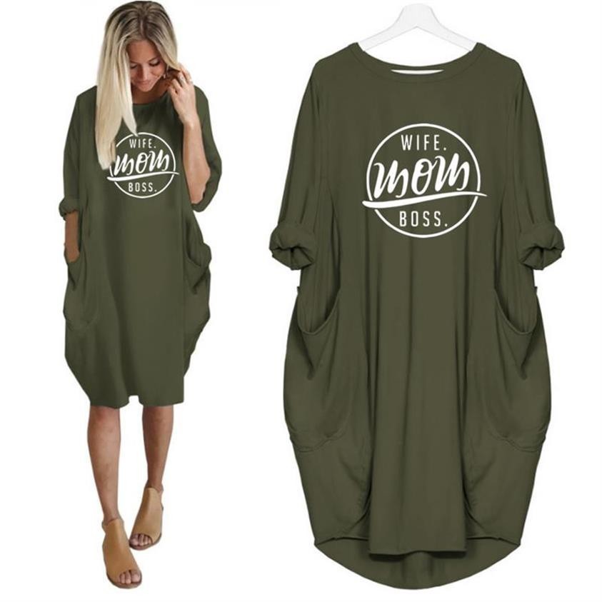 WIFE MOM BOSS Tshirt Dress