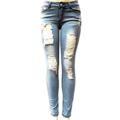 Skinny Hole Ripped Jeans