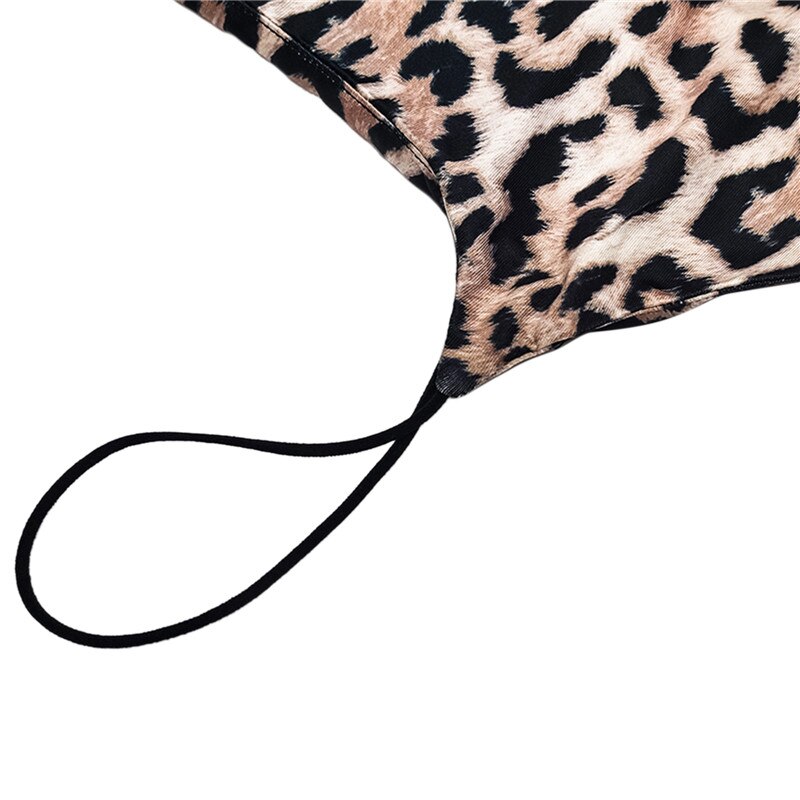 Sexy Leopard Print Backless Dress