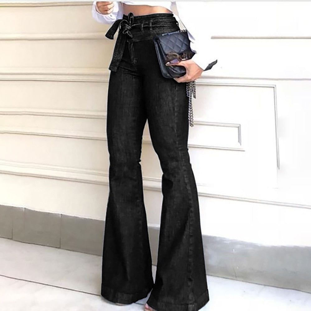 Tiffany High Waist Denim Flare Jeans