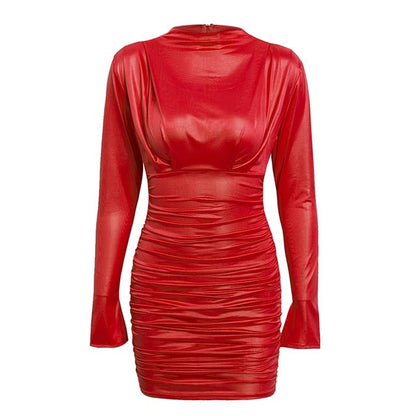 Vintage Ruched Bodycon Dress