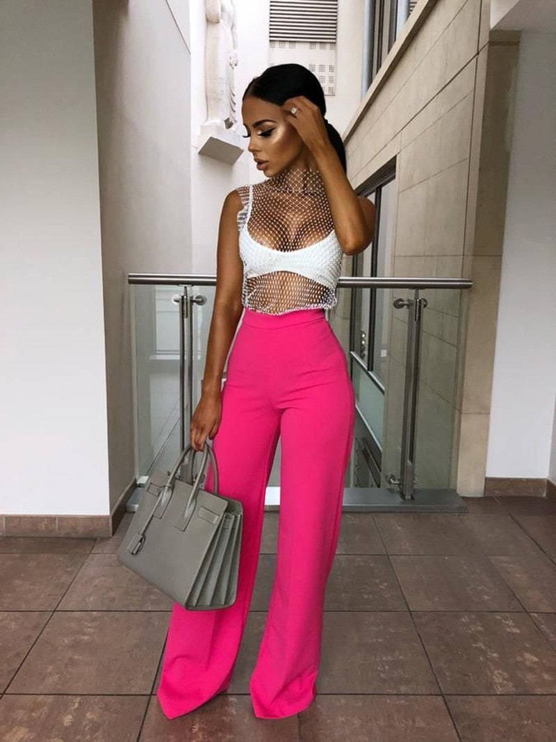 High Waist Wide Leg Pants