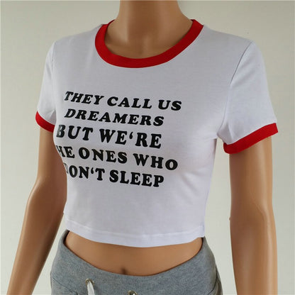 T shirts With Sayings Short Sleeve White Tee
