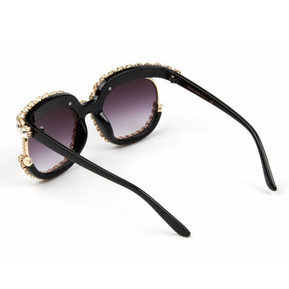 Oversized Luxury Brand Cat Eye Rhinestone Sunglasses