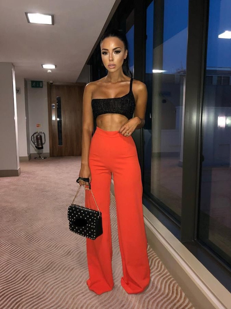 High Waist Wide Leg Pants