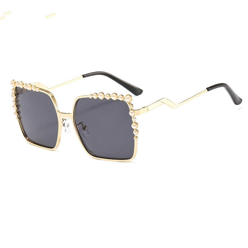 Oversized Square Luxury Pearl Sunglasses