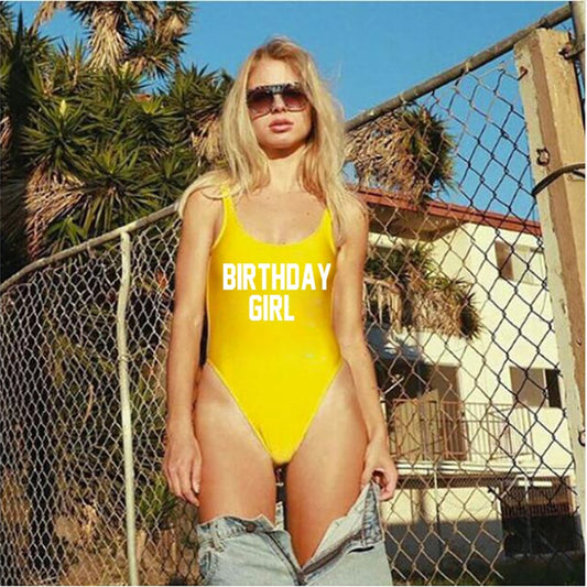 BIRTHDAY GIRL Sexy One Piece Swimsuit