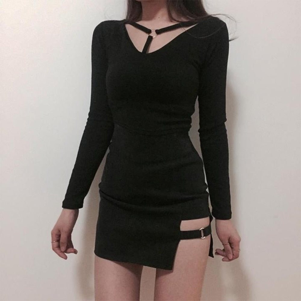 Sexy Ladies Asymmetrical Skirt High Waist