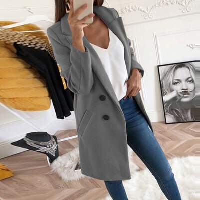 Plus Size Autumn Winter Wool Coat