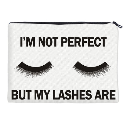 I'm not Perfect but My Lashes Are Cosmetics Bag