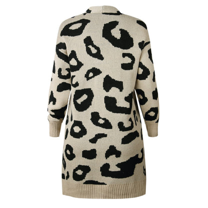 Leopard Printed Cardigan Sweater