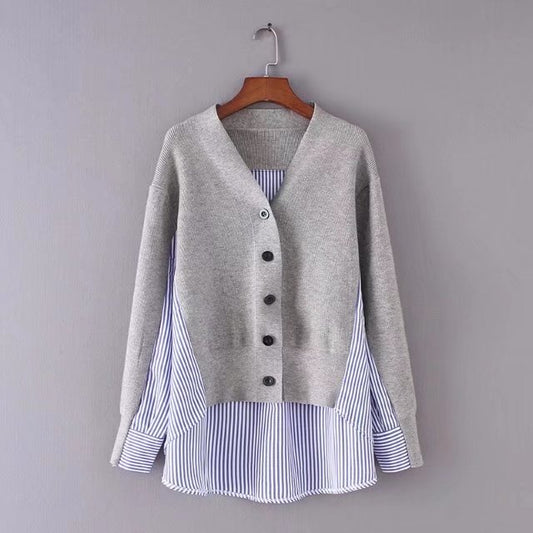 Long Sleeve Hem Asymmetrical Cardigan