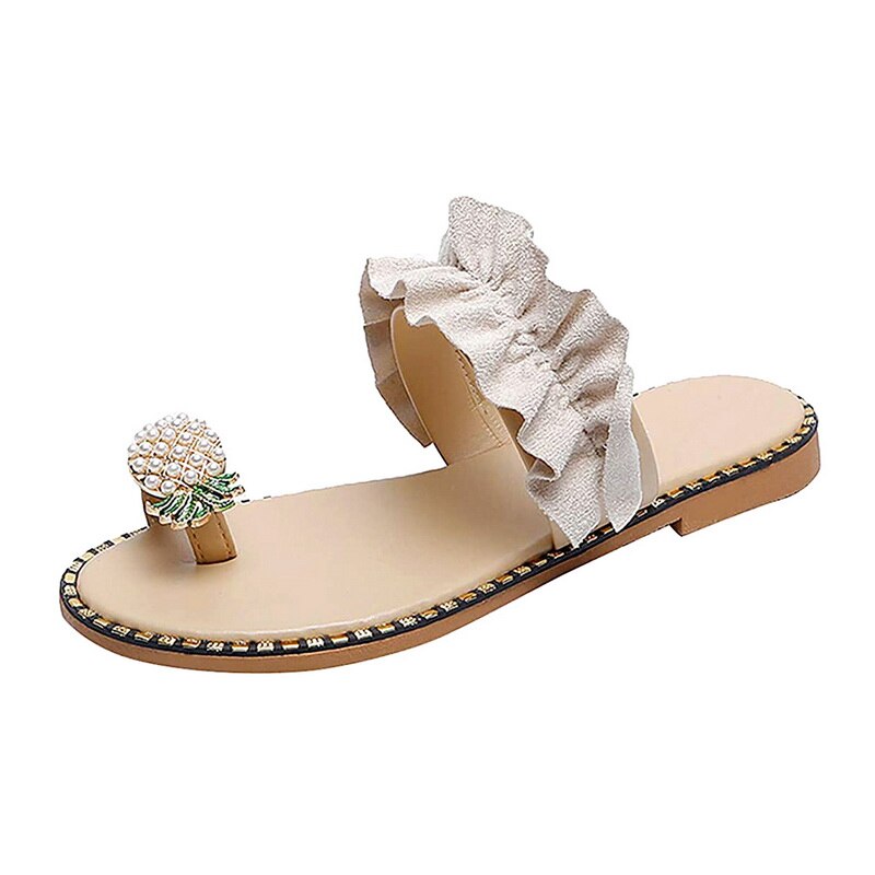 Pearl Flat Toe Bohemian Casual Shoes