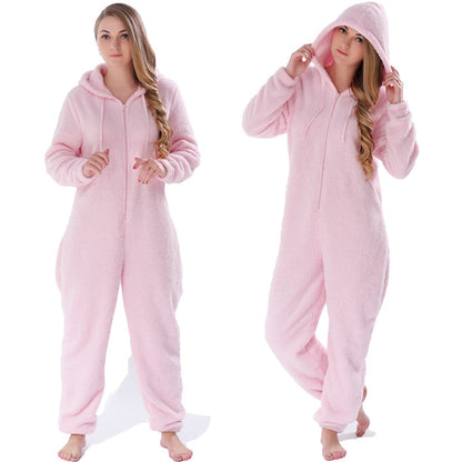Women Onesies Fluffy Fleece Sleepwear