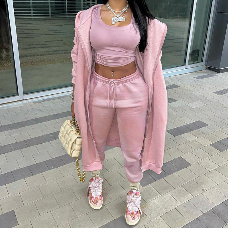 Long Sleeve Hooded Two Piece Set