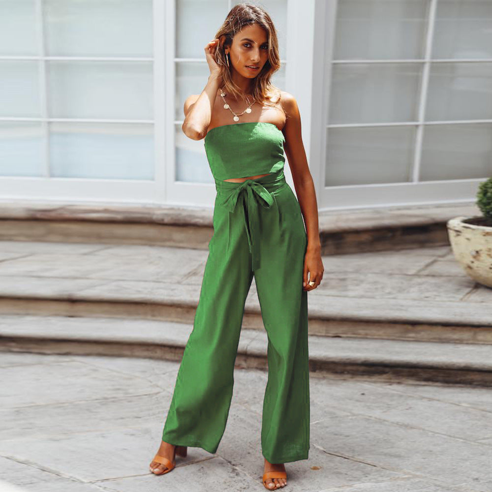 Casual Fashion Sexy Backless Slim Fit Jumpsuit